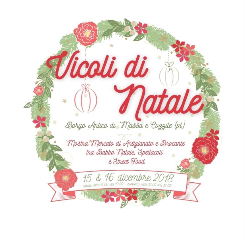 Volantino di Vicoli di Natale,
mercatino di natale a Massa e Cozzile.
15 e 16 dicembre 2018