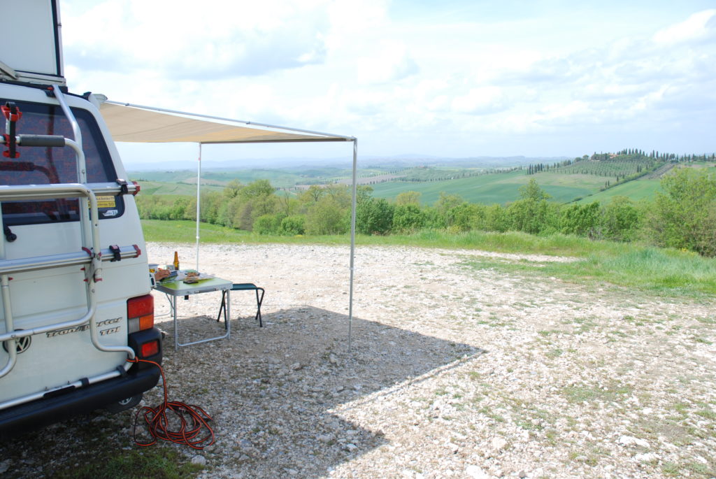 Tony e il panorama stupendo dell'Italia Centrale