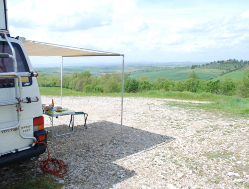 Tony e il panorama stupendo dell'Italia Centrale